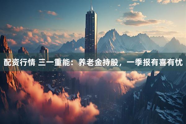 配资行情 三一重能：养老金持股，一季报有喜有忧